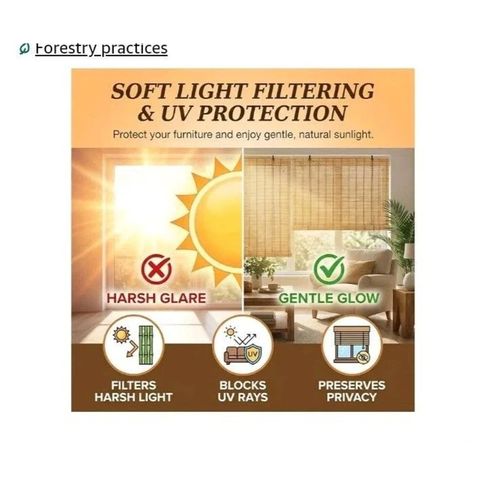 Hiapes Bamboo Blinds64x72